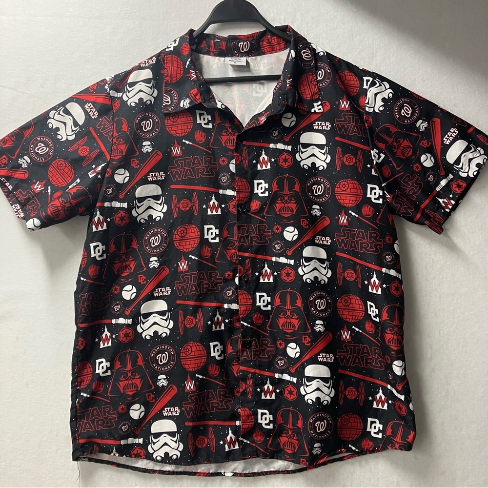 Washington Nationals Star Wars Hawaiian Shirt Men's Size XL  Stormtrooper MLB